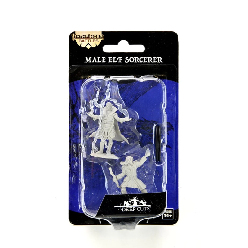 Pathfinder Deep Cuts Unpainted Miniatures: Male Elf Sorcerer
