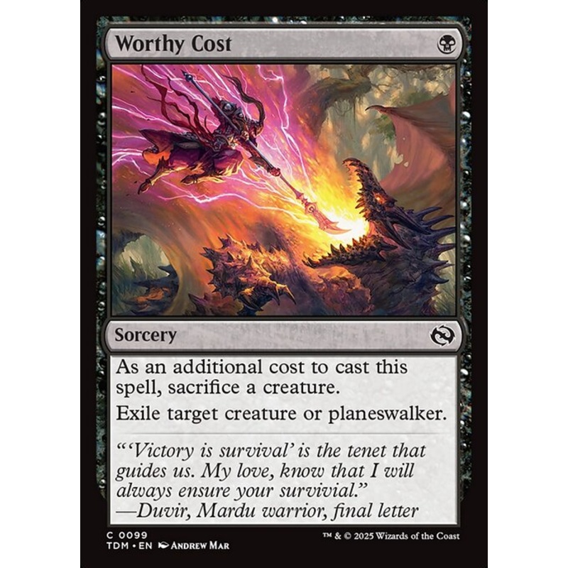 TDM: Worthy Cost