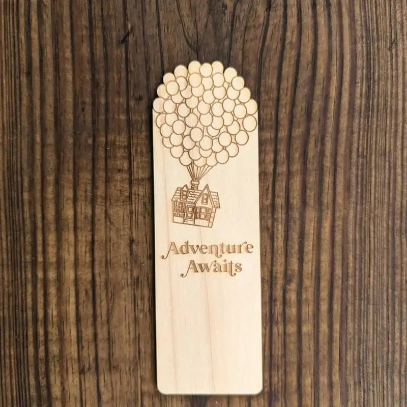 Adventure Awaits Wooden Bookmark