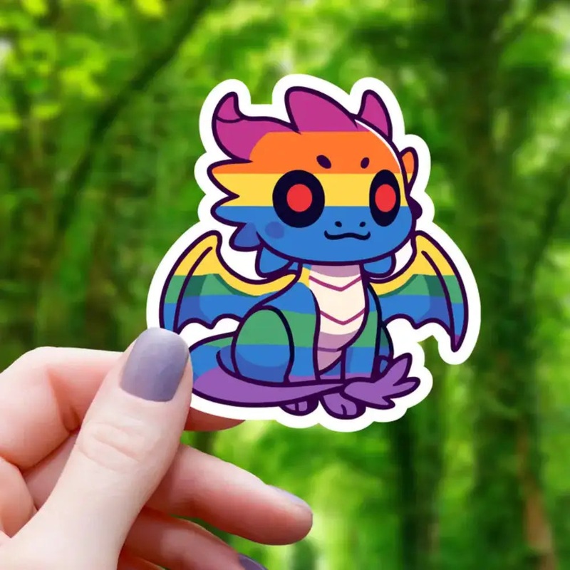Pride Dragon Rainbow Sticker