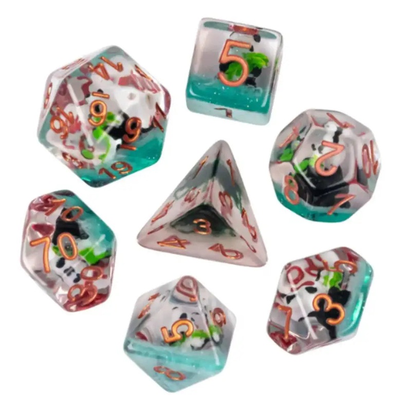 Enchanted Dice Panda Polyhedral (D&D) Dice Set (7)