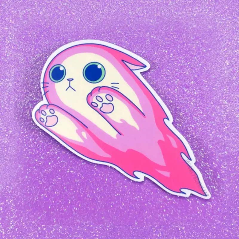 Cat Comet Sticker