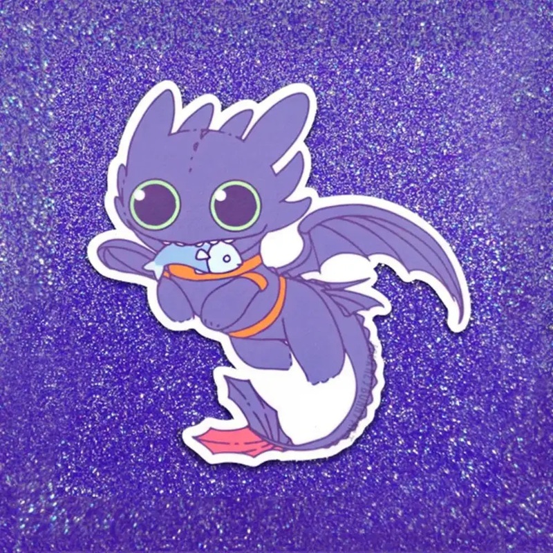 Dangerous Black Dragon Sticker