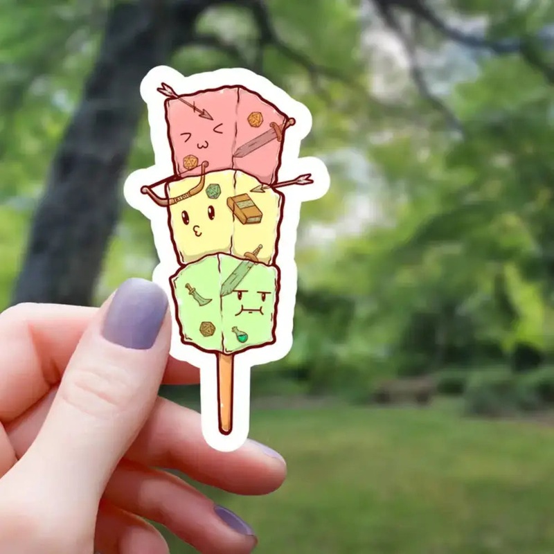 Gelatinous Cube Dango Sticker