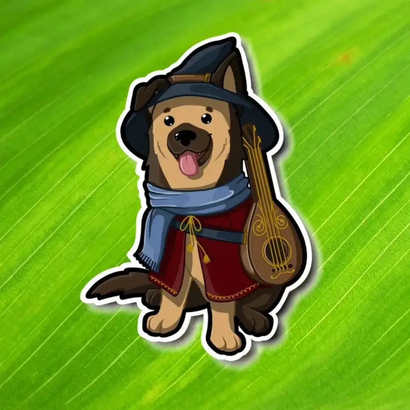 MKC Bard Dog Sticker