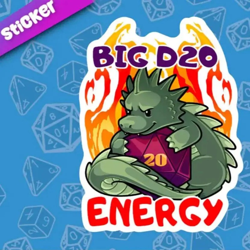 MKC Big D20 Energy Sticker