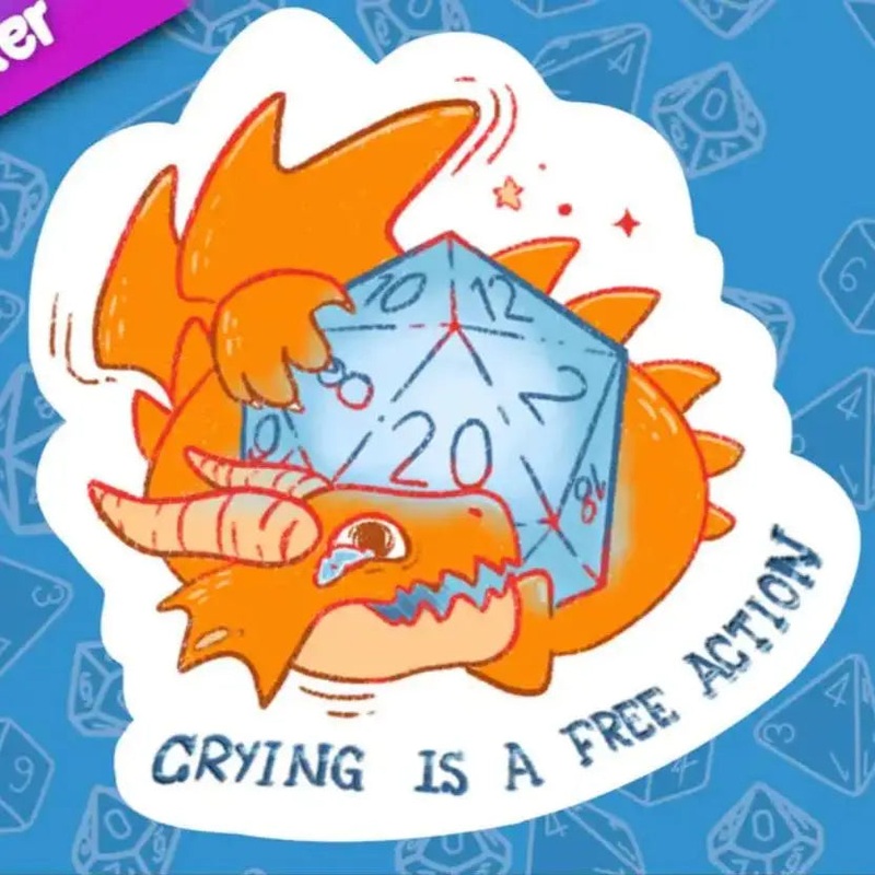 MKC Crying Is A Free Action Sticker