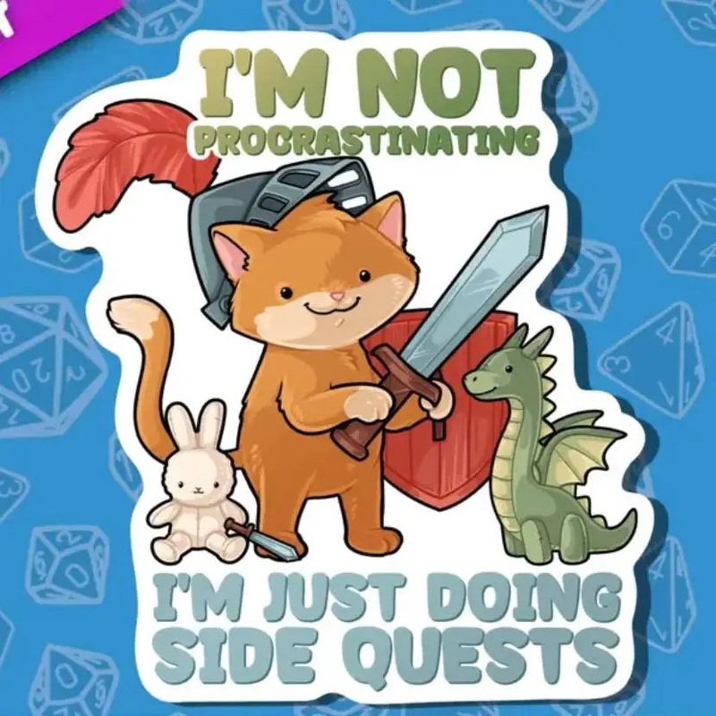 MKC I'm Not Procrastinating I'm Doing Side Quests Sticker