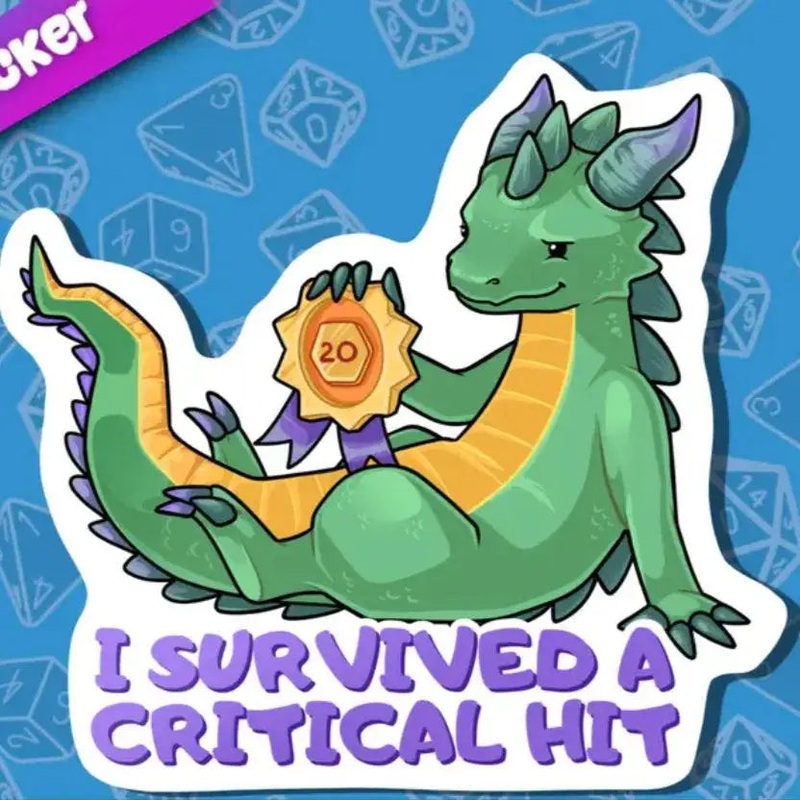 MKC I Survived A Critical Hit Sticker