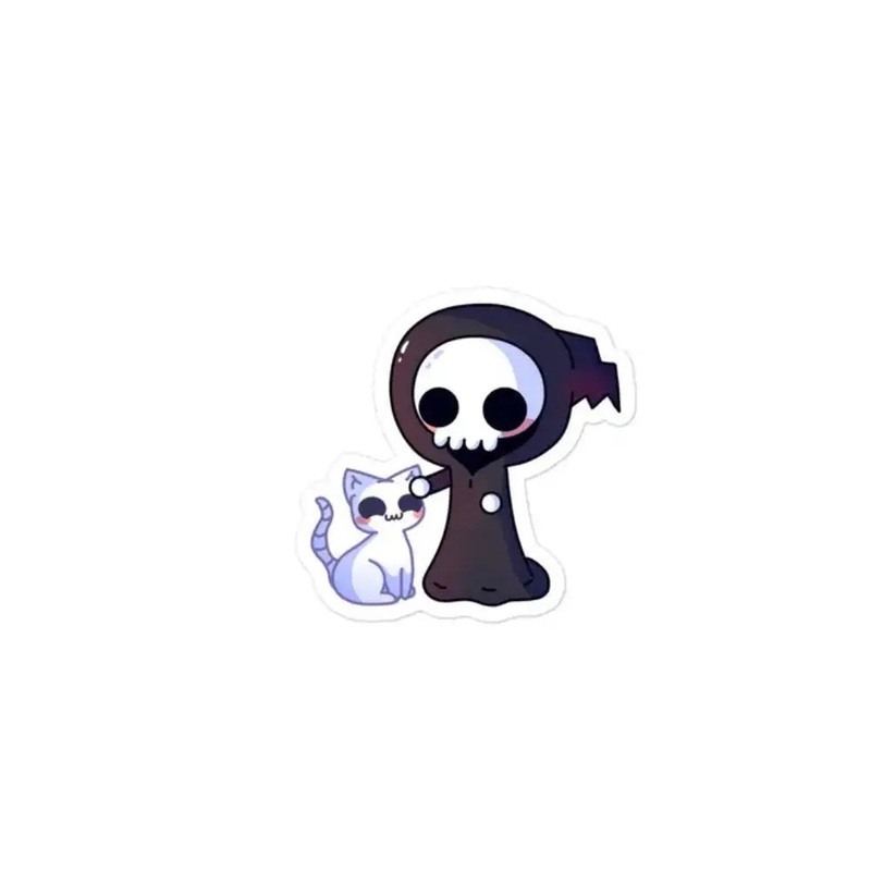 MKC Lil Grimm Ghost Kitty Sticker