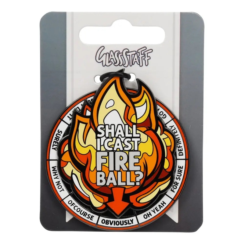 Shall I Cast Fireball Large Spinner Enamel Pin