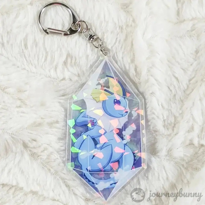 Water Evolution Crystal Holographic Acrylic Keychain