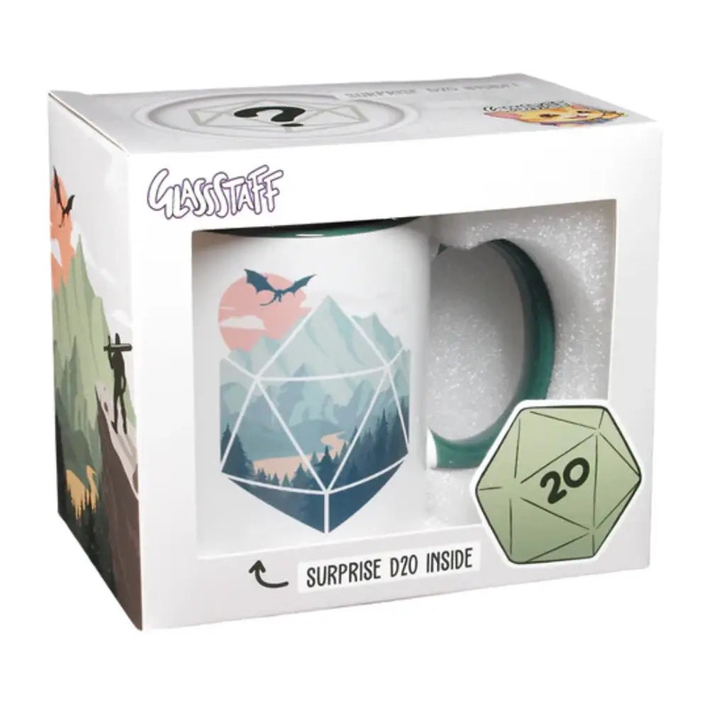 A D20 Scene Coffee Mug with Surprise D20