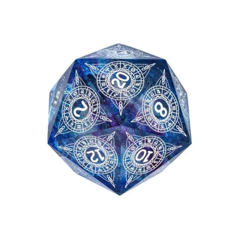 Astrological Sign Sharp Edge 55mm D20 Die