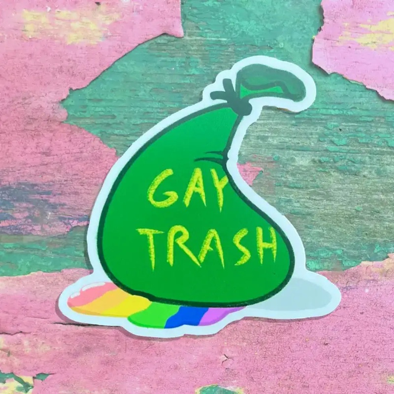 Gay Trash Sticker