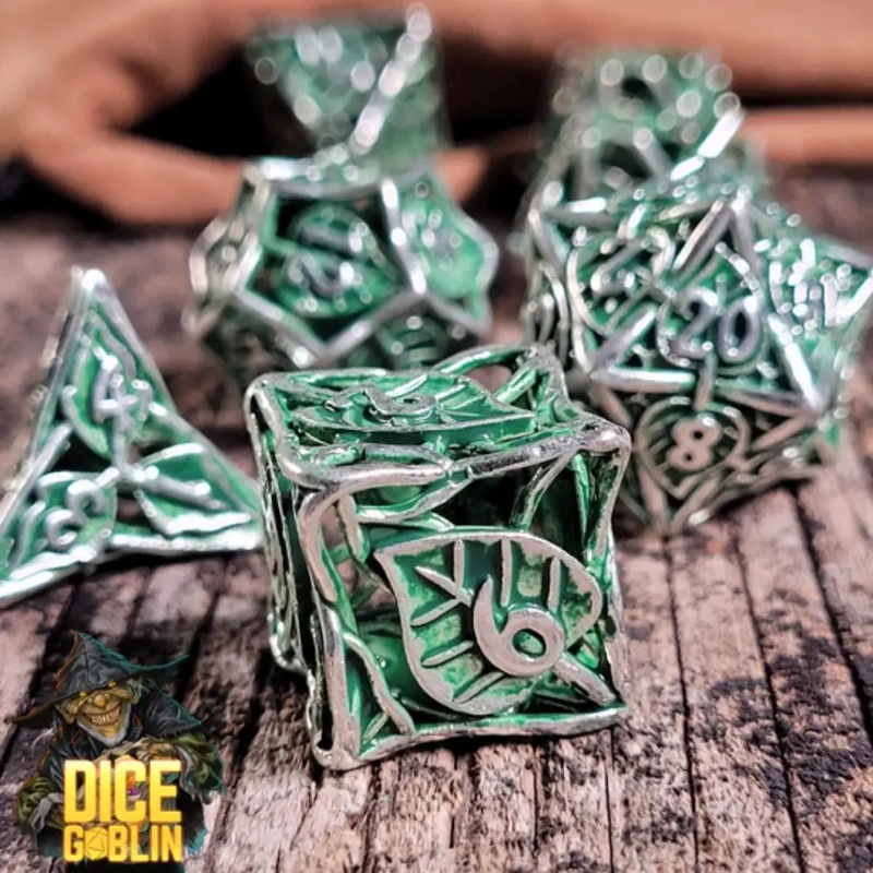 Leaves Metal Polyhedral (D&D) Dice Set (7)