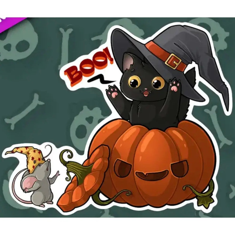 MKC Purrlin Surprise Pumpkin Sticker