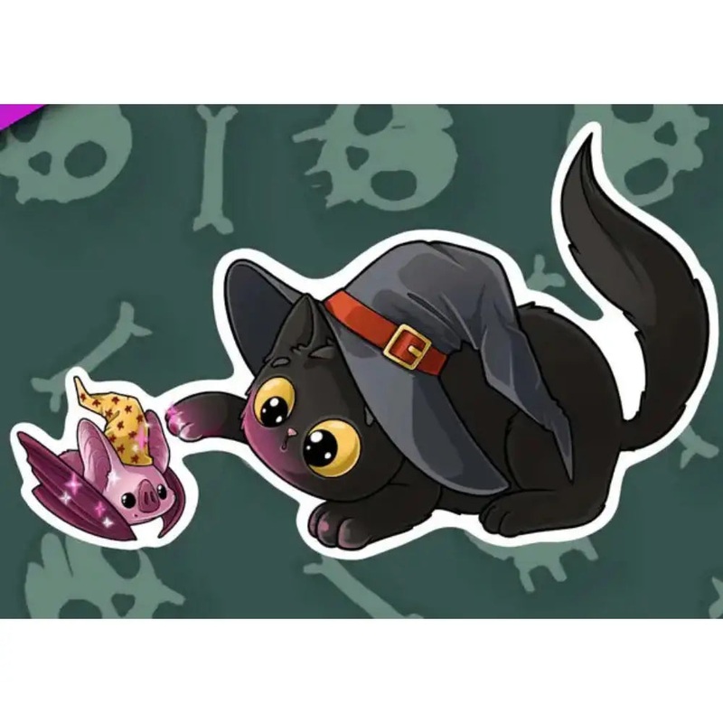 MKC Purrlin Surprise Squeaks the Bat Sticker