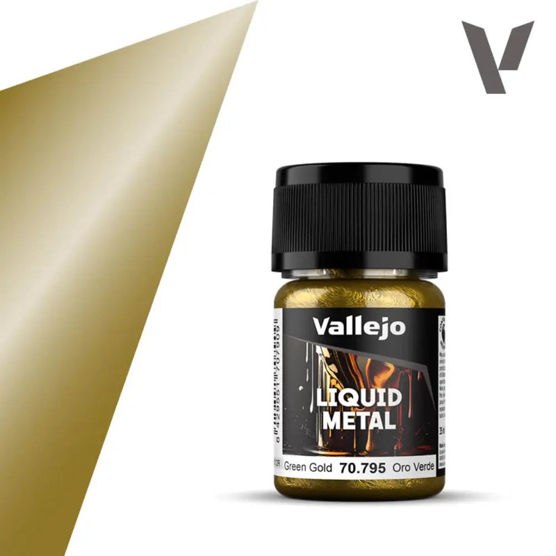 Vallejo Liquid Metal Paints: Green Gold (35 ml)