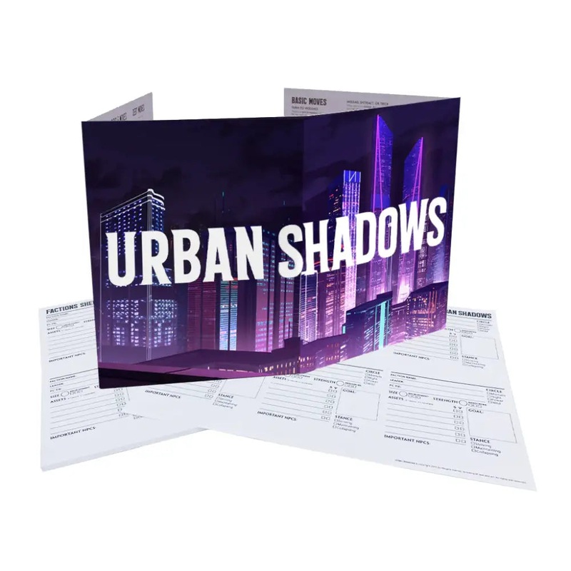 Urban Shadows RPG - MC Screen and Campaign Notepads