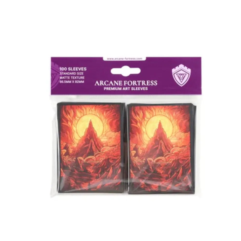 Arcane Fortress Burning Mountain Matte Sleeves (100)