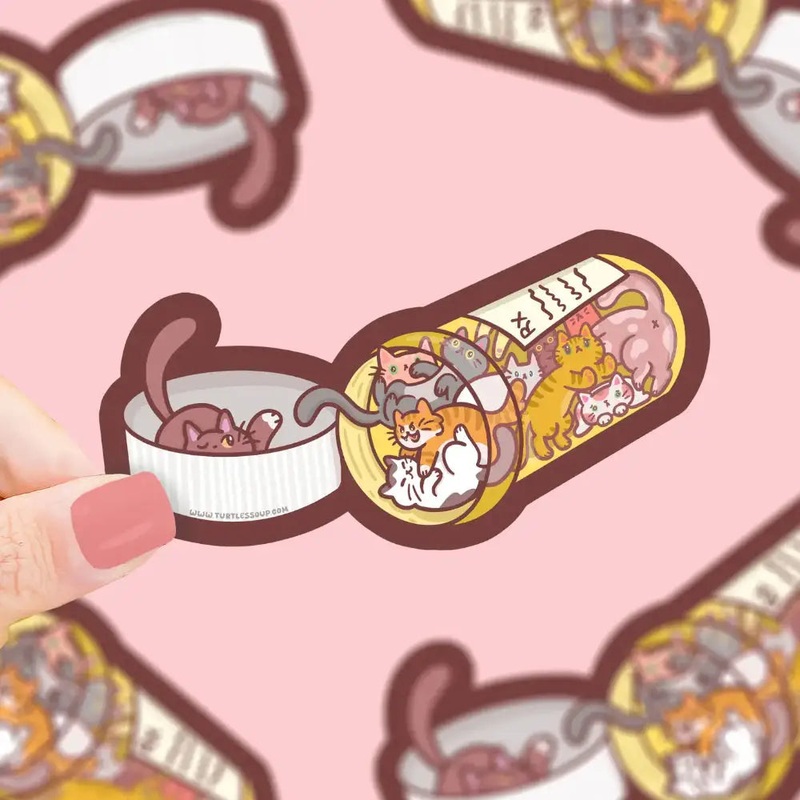 Kitty RX Purrscription Sticker