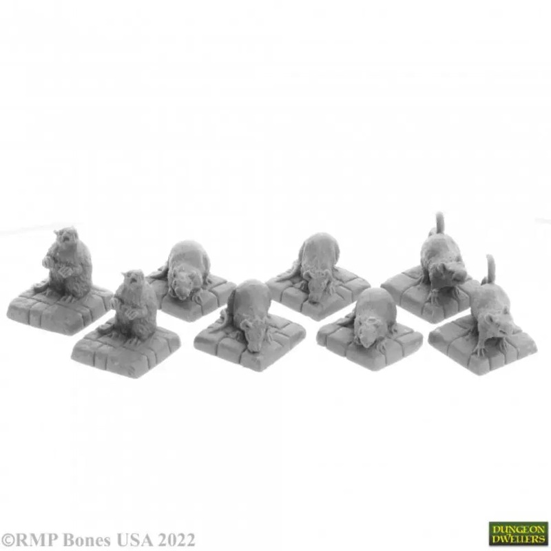 Reaper Dungeon Dwellers: Bones USA Dire Rats (8)