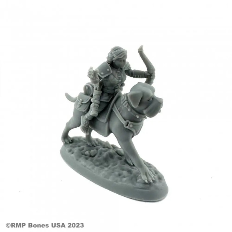 Reaper Dungeon Dwellers: Bones USA Female Halfling Dog Rider