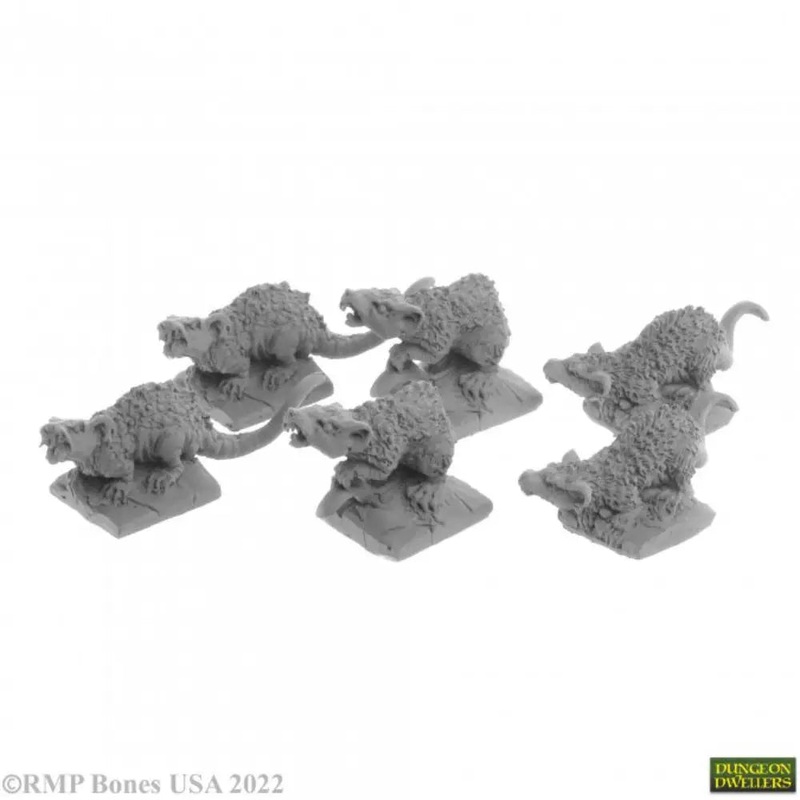 Reaper Dungeon Dwellers: Bones USA Giant Tomb Rats (6)