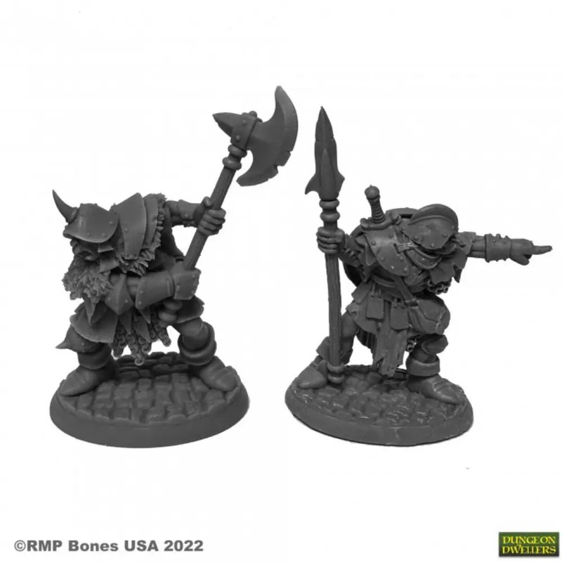 Reaper Dungeon Dwellers: Bones USA Orcs of the Ragged Wound Leaders (2)