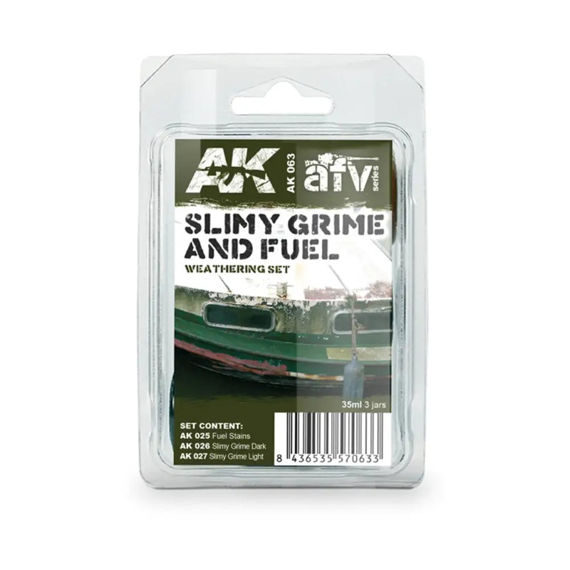 AK Interactive Slimy Grime and Fuel Effects Enamel Paint Set