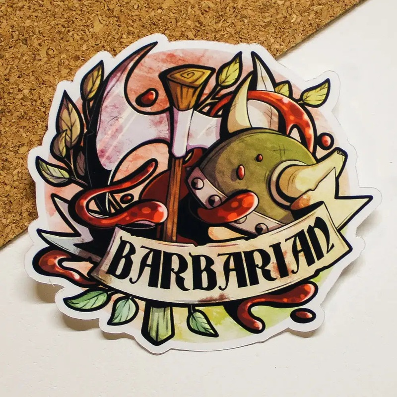 Barbarian Class Sticker