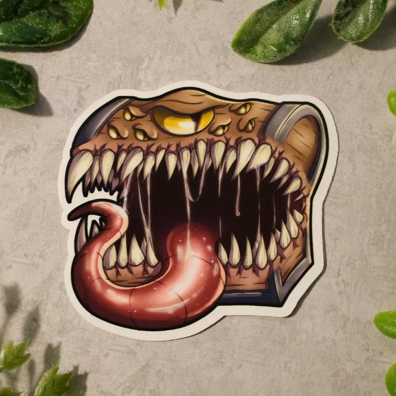 Mimic Treasure Chest Sticker