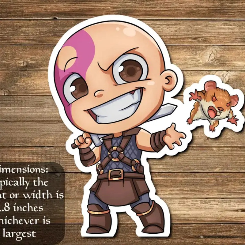 Minsc and Boo Timeless Heroes Sticker