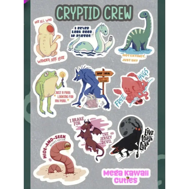 MKC Cryptid Crew Sticker Sheet