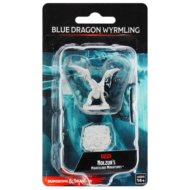 WizKids Unpainted Blue Dragon Wyrmling (2)