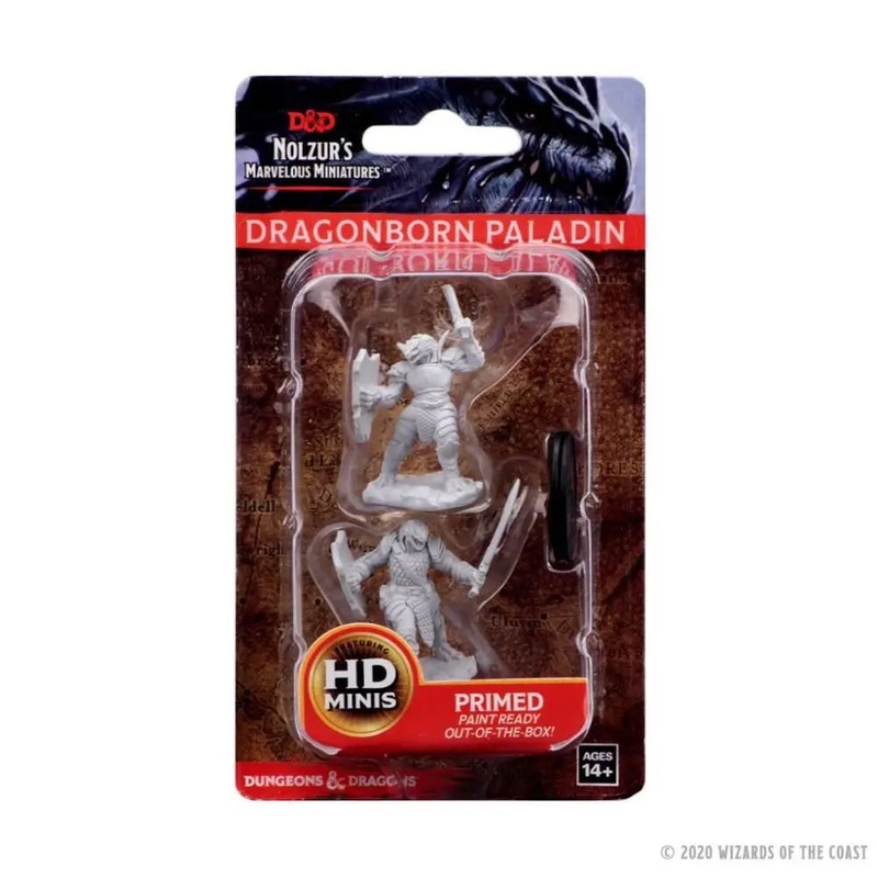 WizKids Unpainted Dragonborn Female Paladin (2)