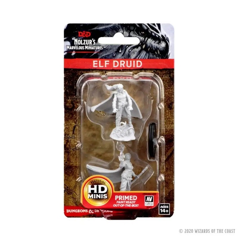 WizKids Unpainted Elf Female Druid (2)