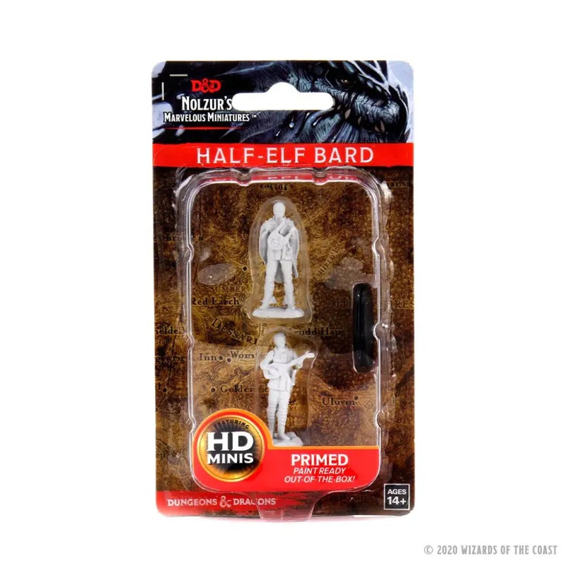 WizKids Unpainted Half-Elf Female Bard (2)