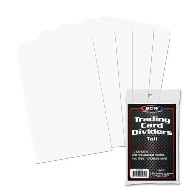 BCW Trading Card Dividers - Vertical Tall (10ct)