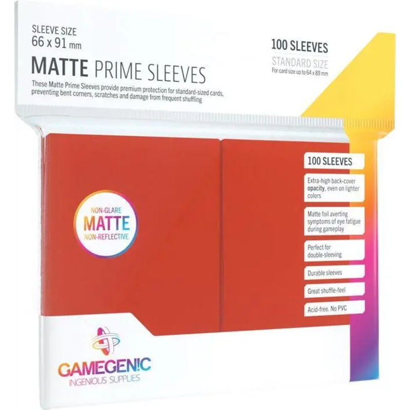 Gamegenic Matte Prime Sleeves Standard 66mm x 91mm (100)