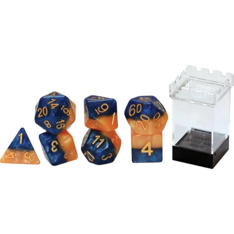 Halfsies Dice King's Dice (7 Polyhedral (D&D) Dice Set)