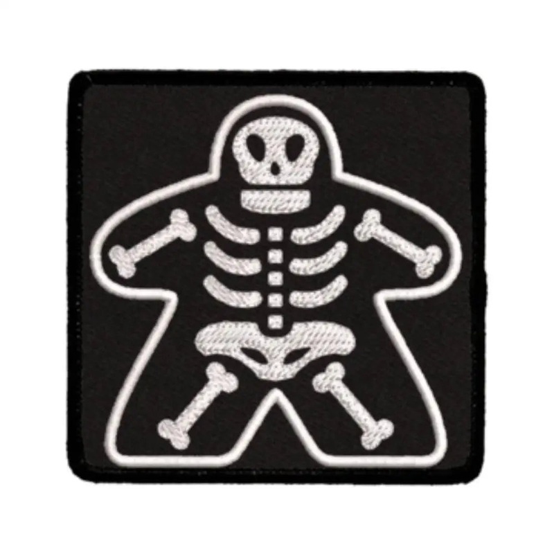 Meeple Skeleton Iron-On Patch
