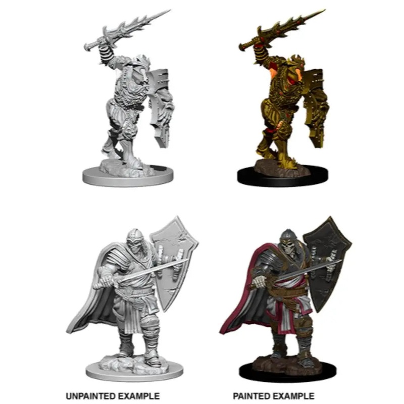 WizKids Unpainted Death Knight and Helmed Horror (2)