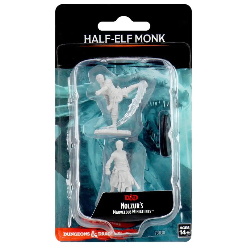 WizKids Unpainted Half-Elf Male Monk (2)