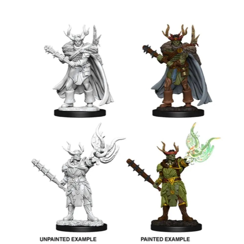 WizKids Unpainted Half-Orc Male Druid (2)