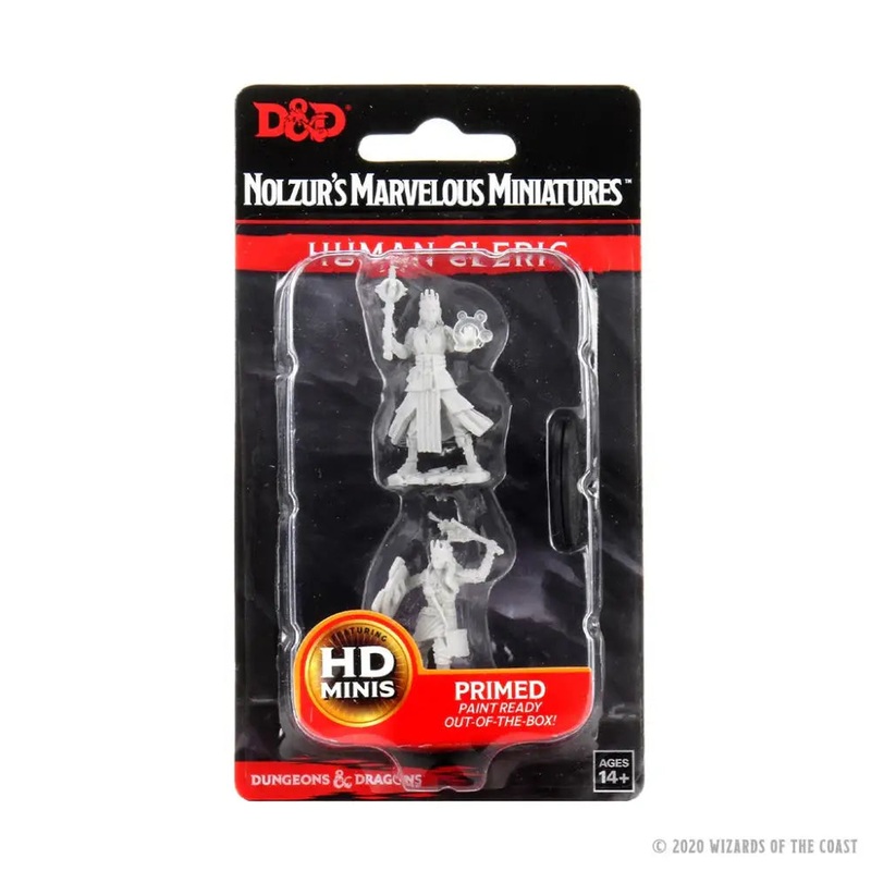 WizKids Unpainted Human Female Cleric (2)
