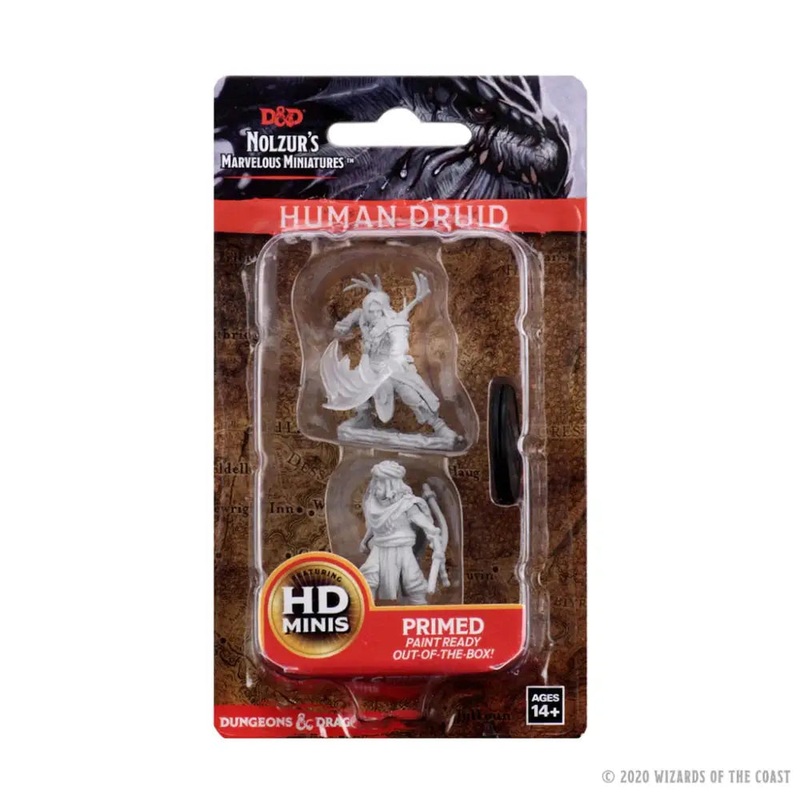 WizKids Unpainted Human Male Druid (2)
