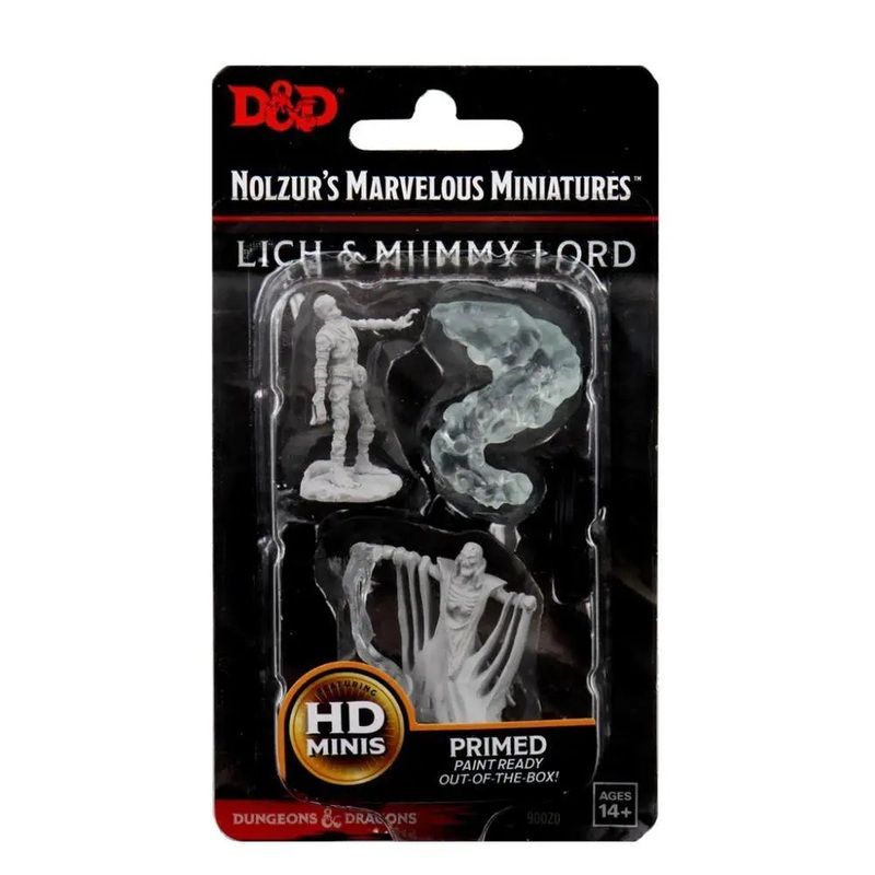 WizKids Unpainted Lich and Mummy Lord (2)