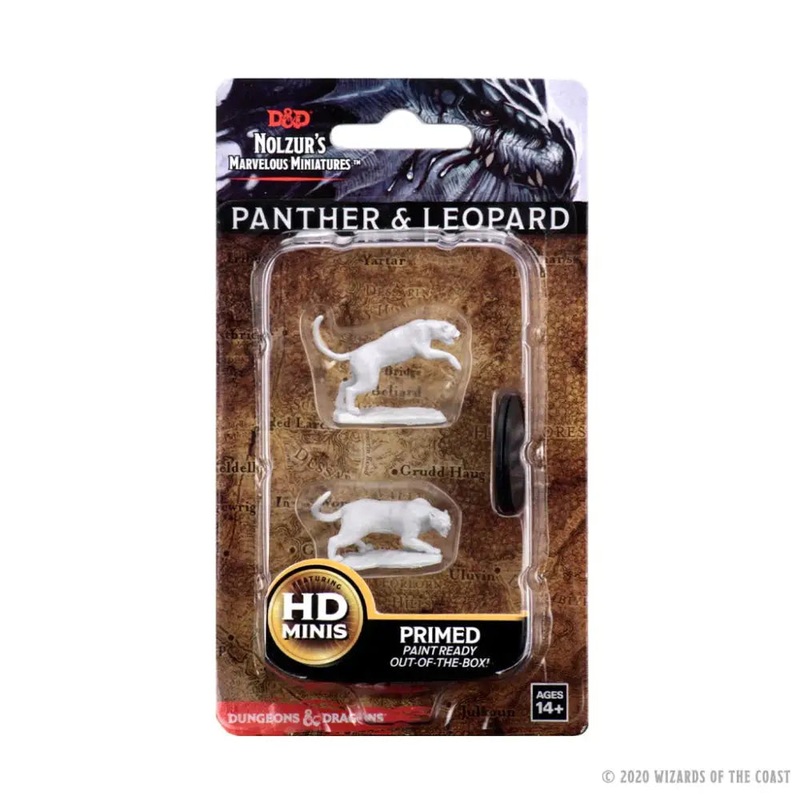 WizKids Unpainted Panther and Leopard (2)